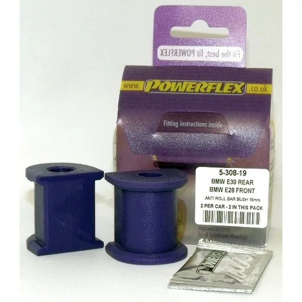 Powerflex Silentblock Rear Anti Roll Bar Mounting Bush 19mm BMW E28 5 Series (1982 - 1988), E24 6 Series (1982 - 1989)