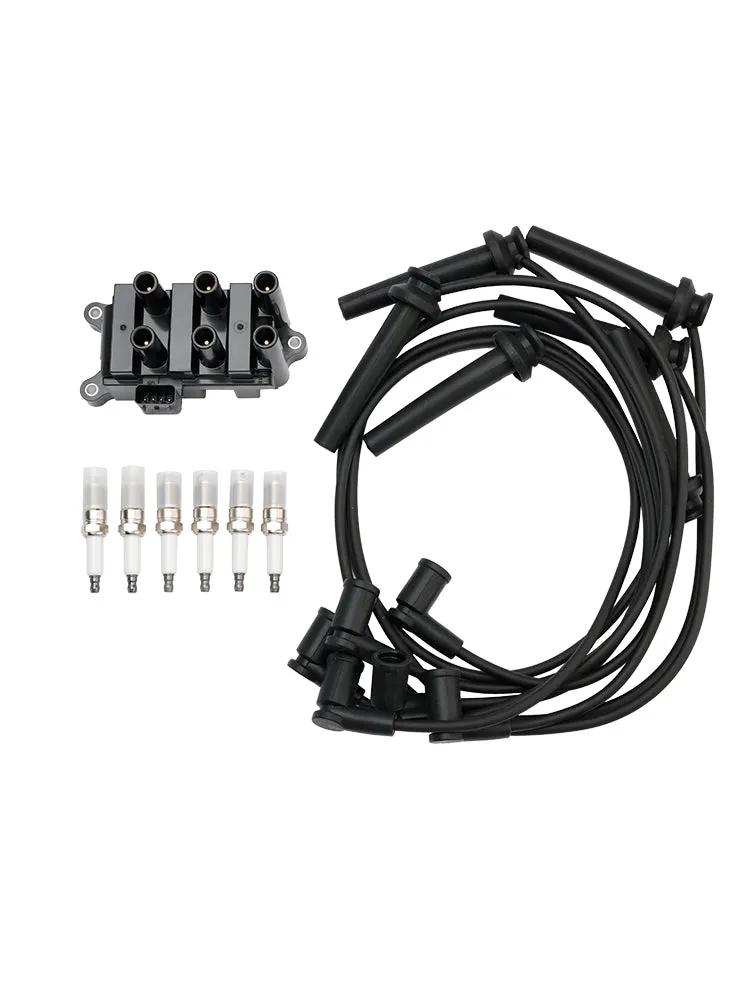 Bobina de encendido + 6 bujías + 6 cables Ford Freestar V6 4.2L 2004-2007 FD498 5F2Z-12029-AD 1F2118100