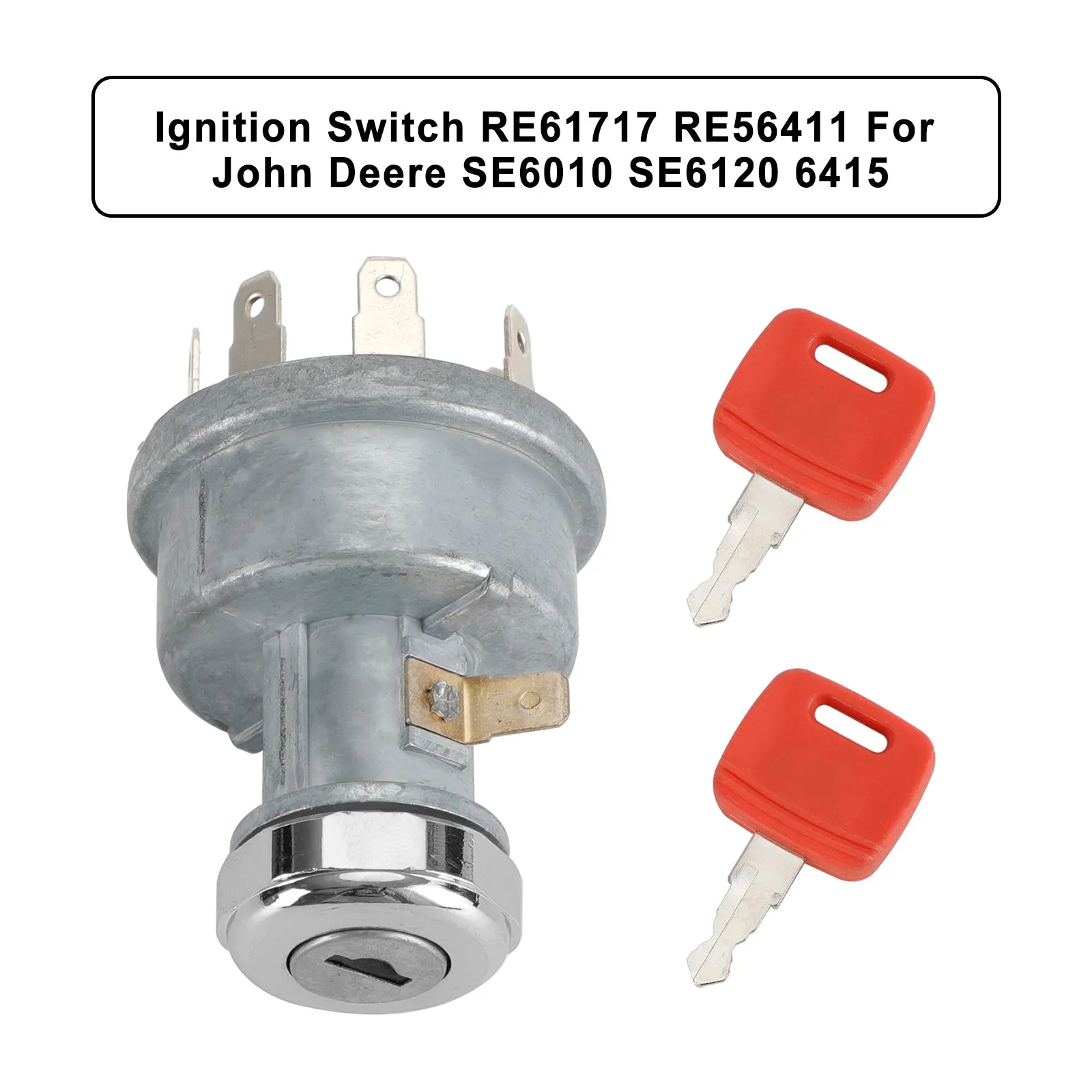 Interruptor de encendido con llaves RE61717 para John Deere SE6010 SE6120 6415