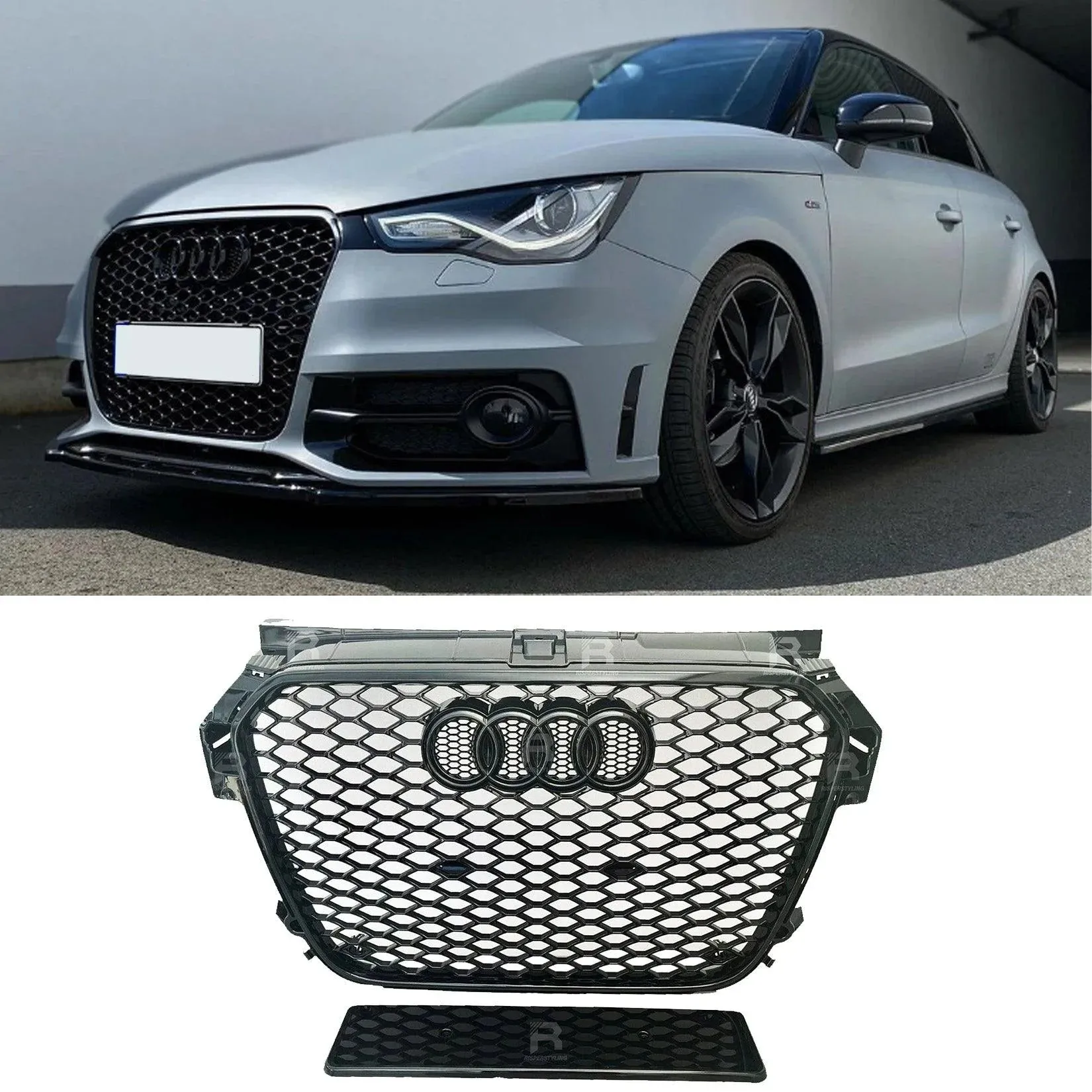 Audi A1/A1 S-Line 2010-2015 Paleta frontal en Honeycomb/Bar