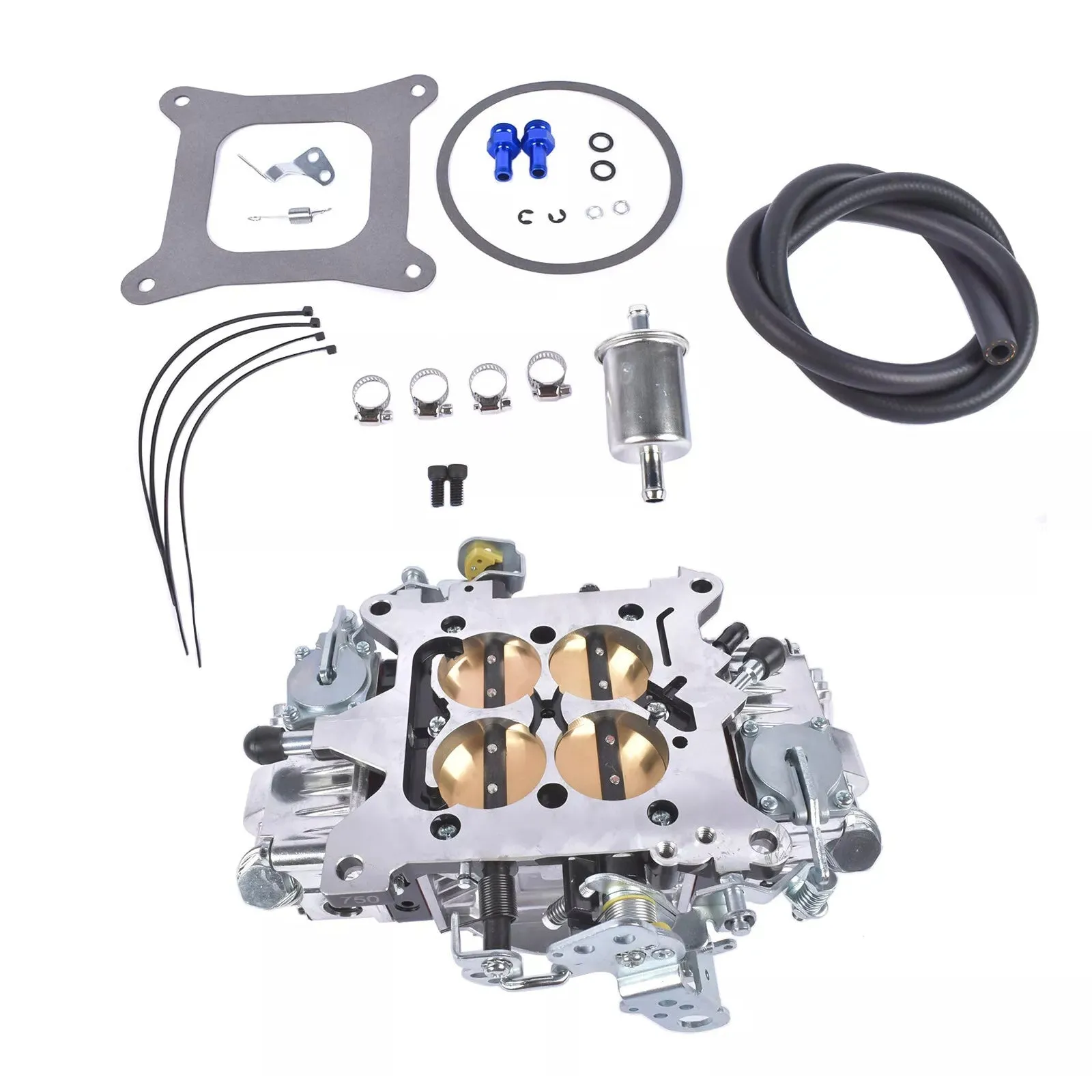 Carburetor BR-67200 a 4 cuerpos, orificio cuadrado, doble 750 pies3/min, mecánica secundaria