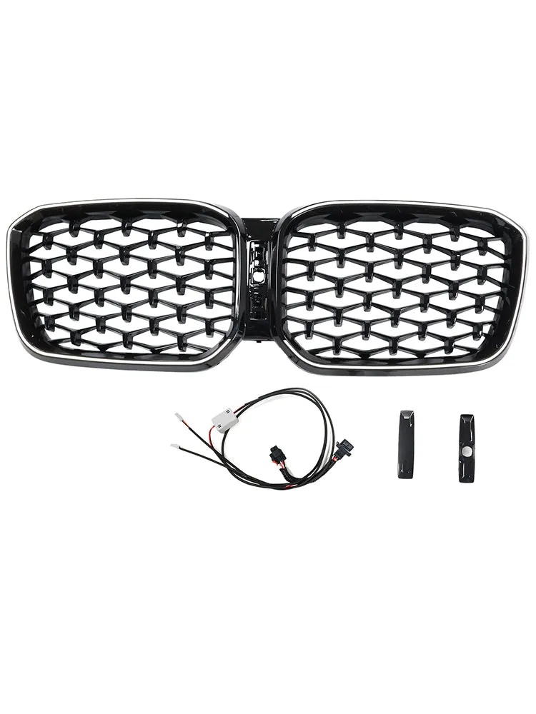 Rejilla del parachoques delantero negro Diamante negro brillante para BMW X3 G01 X4 G02 2022-2025