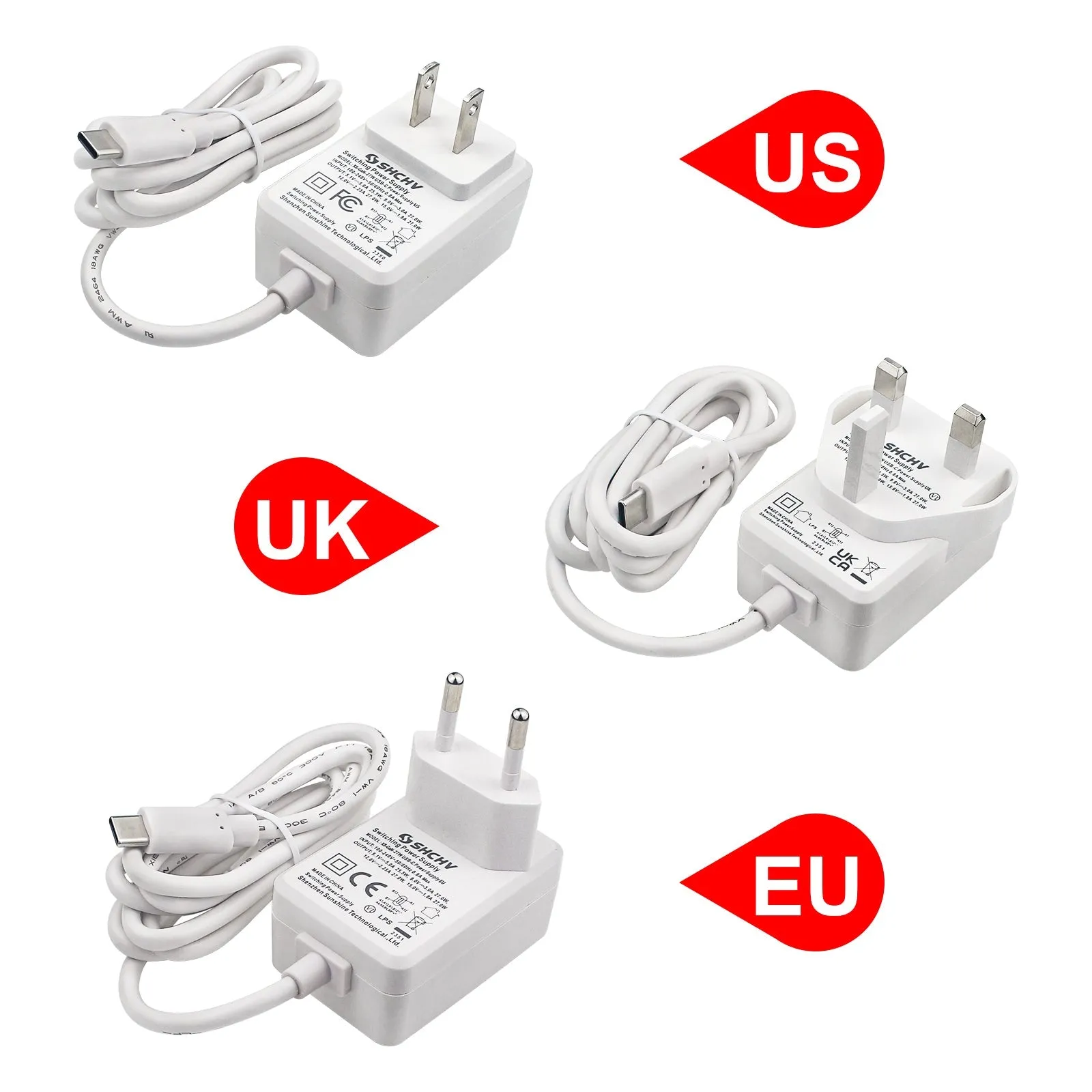 Adaptador del sector Raspberry Pi 5, interfaz USB-C, 27W, 5V5A de potencia, corriente completa