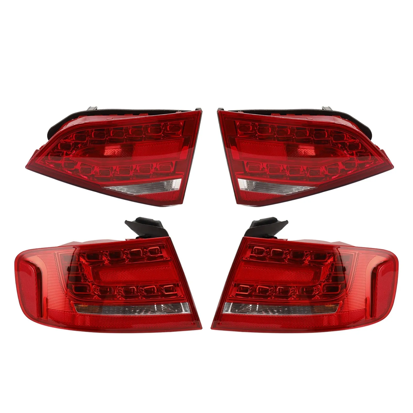 Audi A4 2009-2012 4 piezas Exterior + Interior maletero LED luz trasera