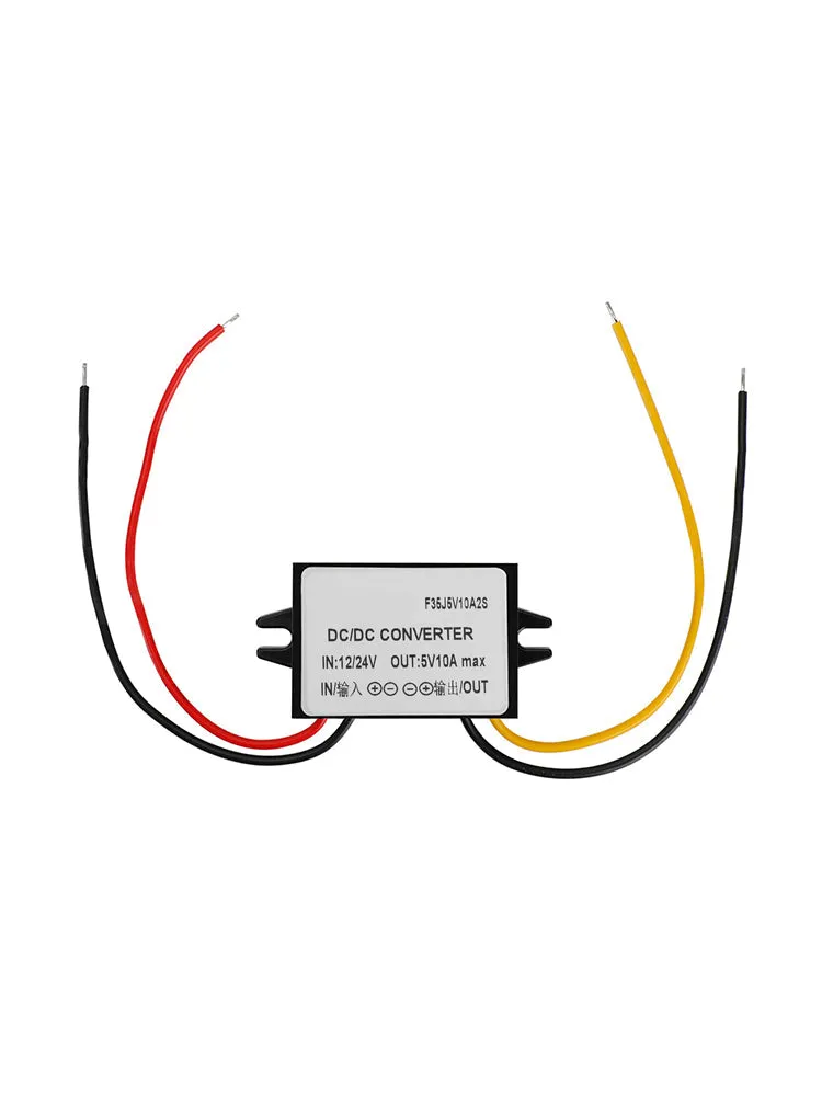 Adaptador de potencia del automóvil, convertidor CC-CC 12/24 V, bajando a 5 V, 10 A, 25 W