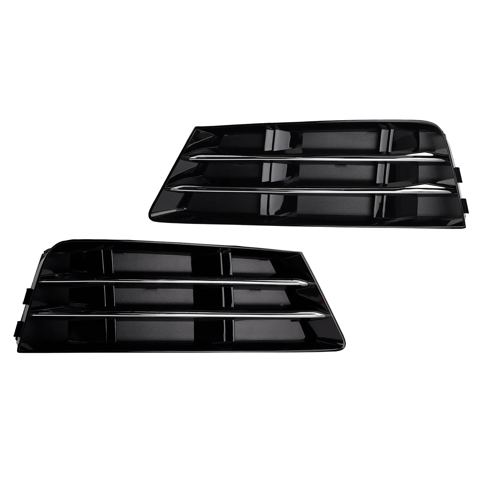 Cuadrícula de parachoques inferior para luces antiniebla delantera Audi A4 B9 2016-2018, 2 piezas