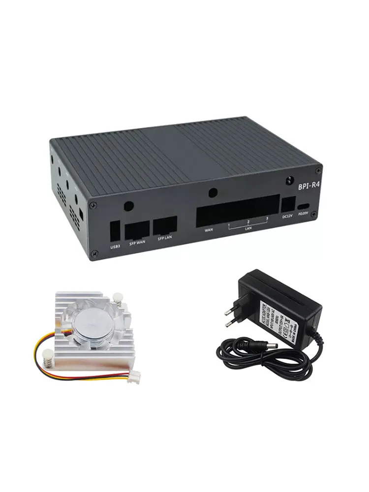 Cáscara protectora en aluminio para plátano Pi R4 con radiador