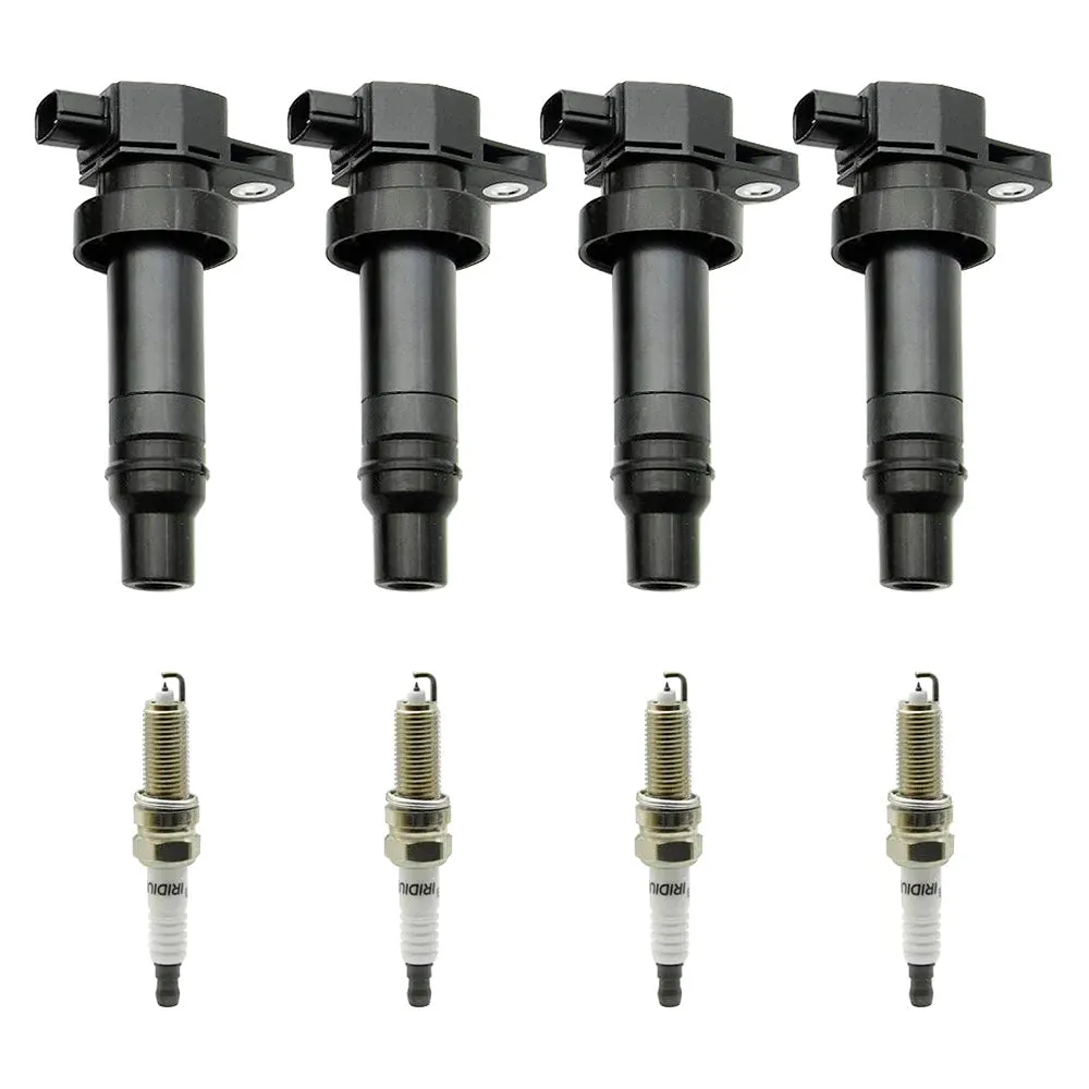 Bobina de encendido de 4 piezas + bujía UF636 2010-2013 Kia Soul 1.6L L4