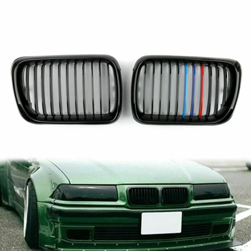 1997 1998 1999 BMW E36 M3 Grilla delantera en brillante versión negra M