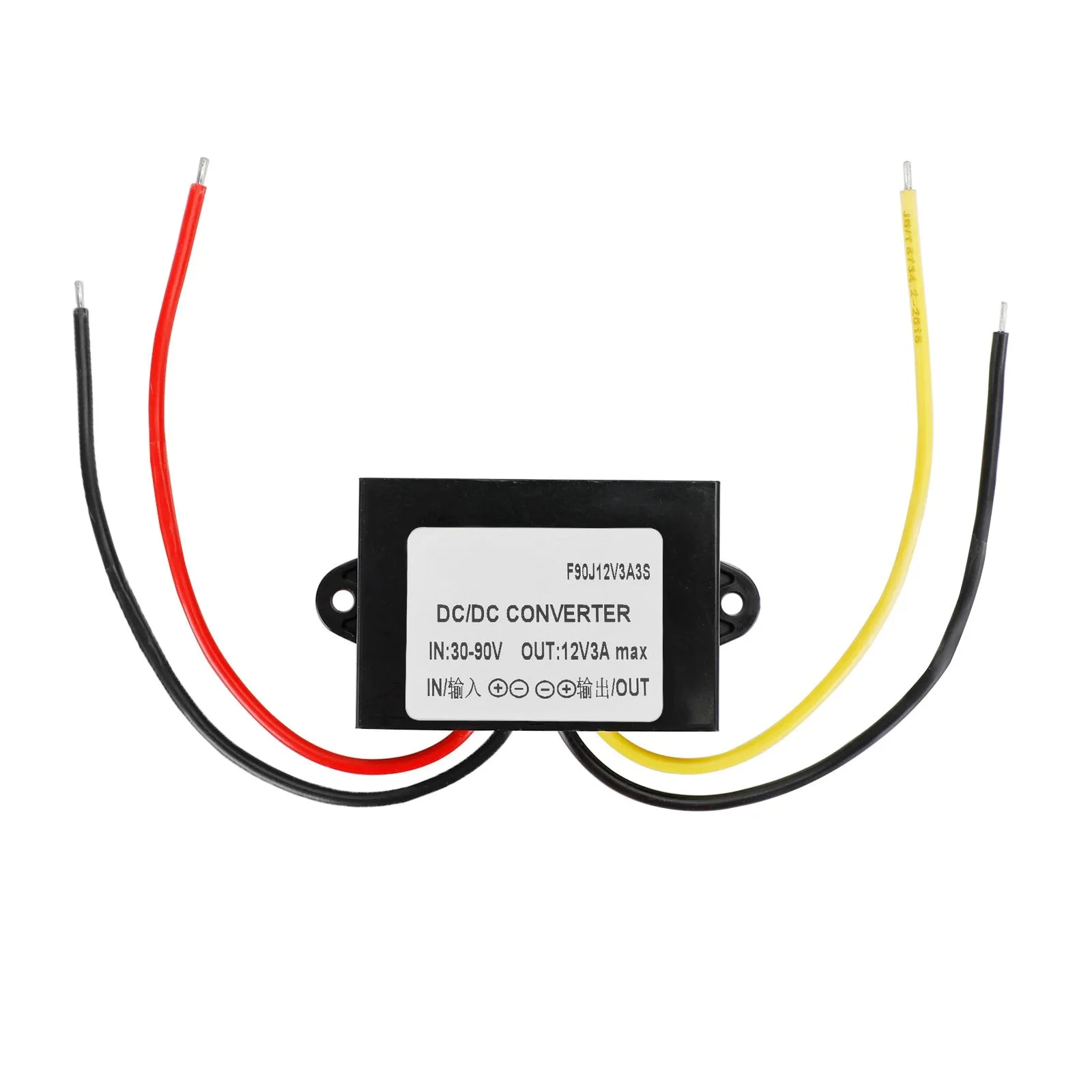 Converter Tensión impermeable DC30-90 V-12 V 36 W para automóvil