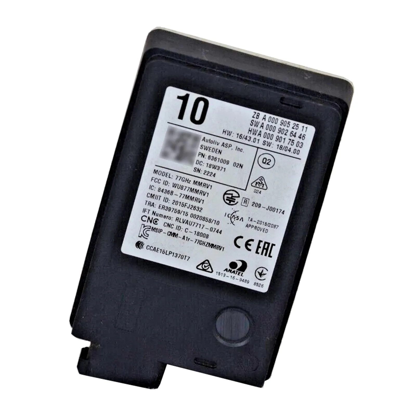 2018-Today Mercedes Benz Clase A AMG A 35 Unidad de control de sensor de radar nueva 4Matic Distónica A0009052511