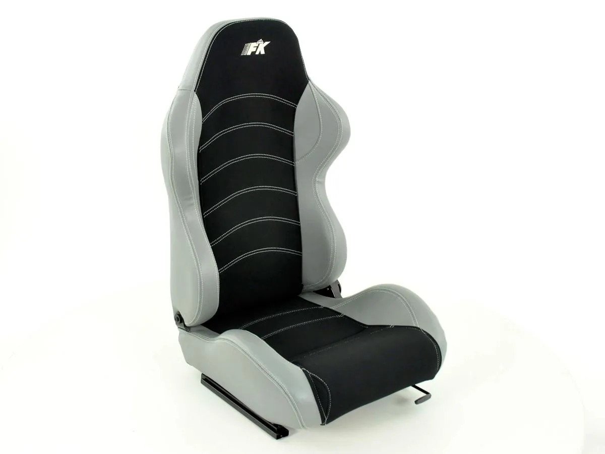Juego Asientos Deportivos Vancouver Negro/Gris Fk Automotive