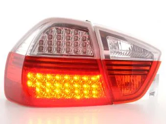 Kit De Pilotos Traseros Led Bmw Serie 3 Sedan Modelo E90 05-08 Color Claro/Rojo Fk Automotive