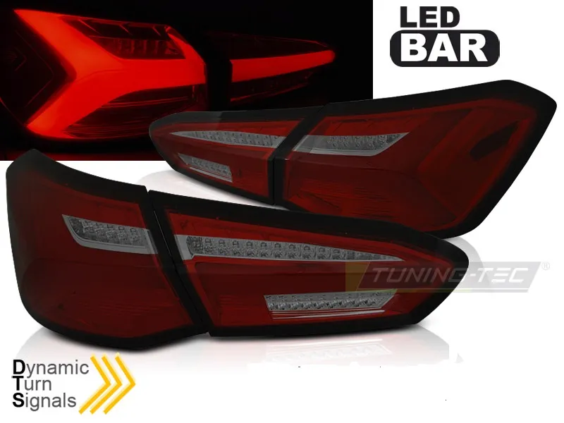 PILOTOS TRASEROS LED RED SMOKE para FORD FOCUS 4 18-21 HATCHBACK con intermitente dinamico