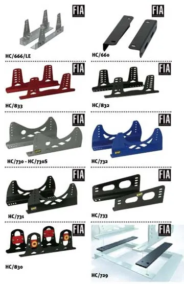 Rieles Asientos Hc/732 Par De Estribos De Aluminio Para Asientos Con Soportes Laterales. Modelo Alto, Permiten Regular El Asient