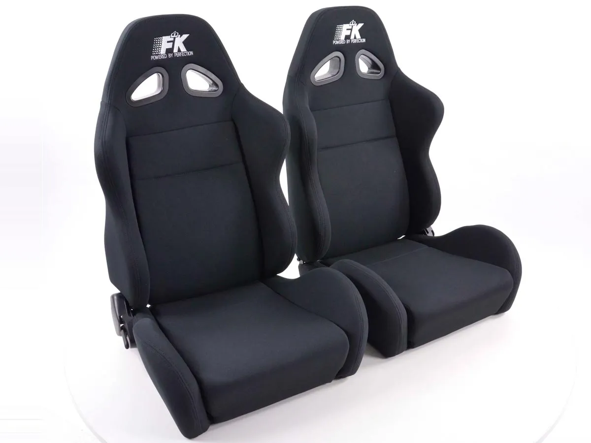 Asientos Deportivos Sport Tela Negro Con Calefacción Y Masaje Fk Automotive